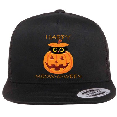 Happy Meow-O-Ween Halloween Flatbill Hat