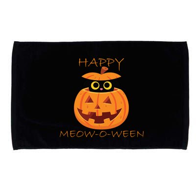 Happy Meow-O-Ween Halloween Microfiber Hand Towel