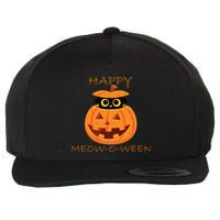 Happy Meow-O-Ween Halloween Wool Snapback Cap