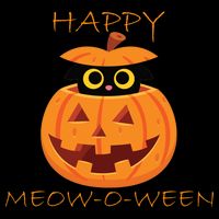 Happy Meow-O-Ween Halloween Wool Snapback Cap