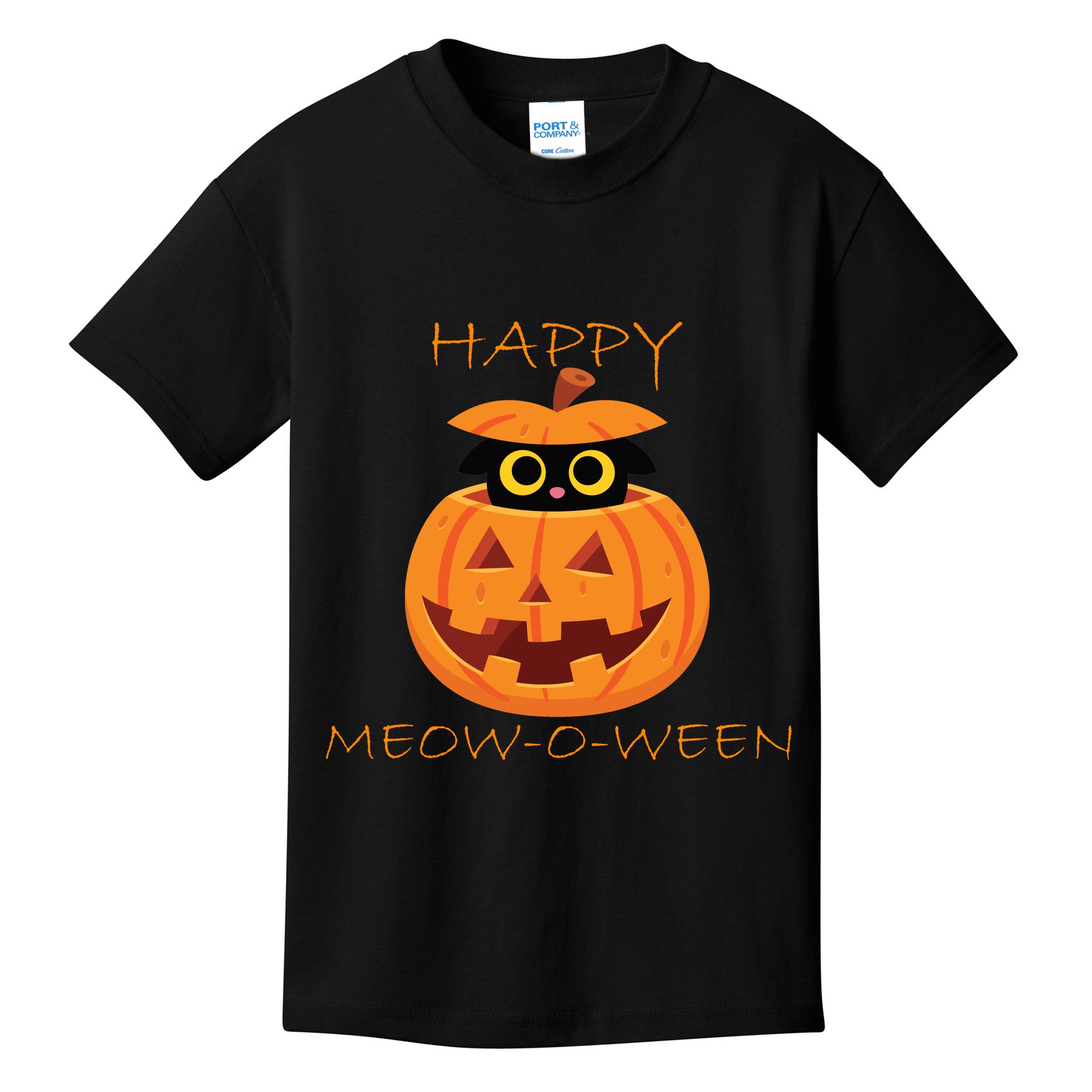 Happy Meow-O-Ween Halloween Kids T-Shirt
