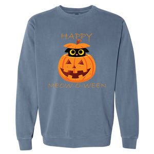 Happy Meow-O-Ween Halloween Garment-Dyed Sweatshirt