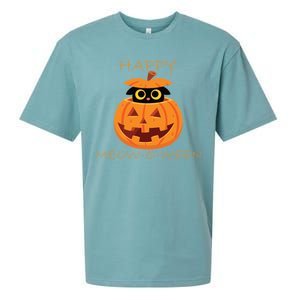 Happy Meow-O-Ween Halloween Sueded Cloud Jersey T-Shirt