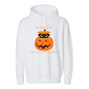 Happy Meow-O-Ween Halloween Garment-Dyed Fleece Hoodie