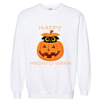 Happy Meow-O-Ween Halloween Garment-Dyed Sweatshirt