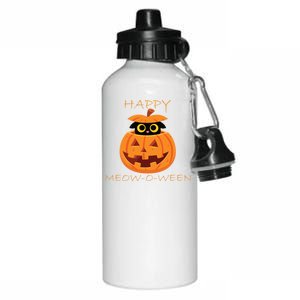 Happy Meow-O-Ween Halloween Aluminum Water Bottle