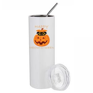 Happy Meow-O-Ween Halloween Stainless Steel Tumbler