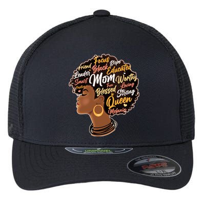 Happy Mother’s Day Mom Queen African American Flexfit Unipanel Trucker Cap