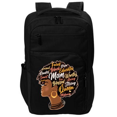 Happy Mother’s Day Mom Queen African American Impact Tech Backpack