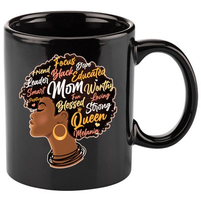 Happy Mother’s Day Mom Queen African American 11oz C Handle Ceramic Mug