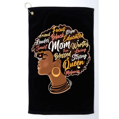Happy Mother’s Day Mom Queen African American Golf Towel