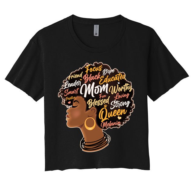 Happy Mother’s Day Mom Queen African American Crop Top