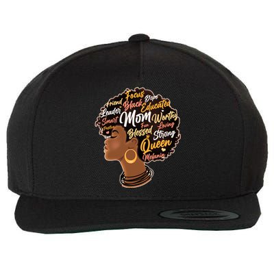 Happy Mother’s Day Mom Queen African American Wool Snapback Cap