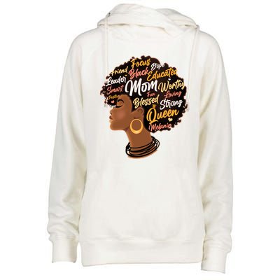 Happy Mother’s Day Mom Queen African American Womens Funnel Neck Pullover Hood