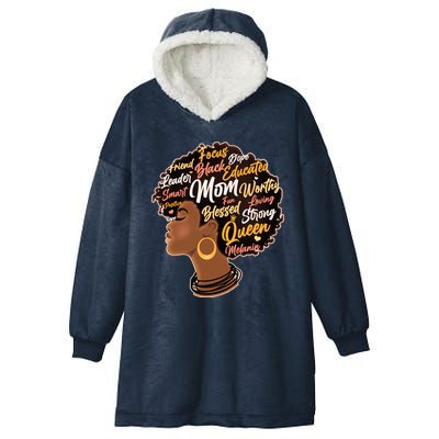 Happy Mother’s Day Mom Queen African American Hooded Wearable Blanket