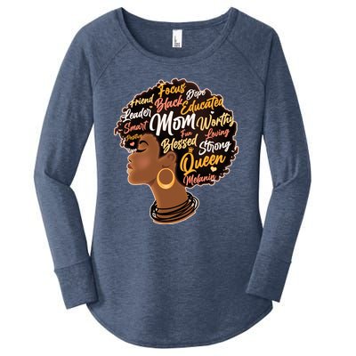 Happy Mother’s Day Mom Queen African American Women's Perfect Tri Tunic Long Sleeve Shirt