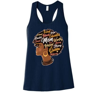 Happy Mother’s Day Mom Queen African American Women's Racerback Tank