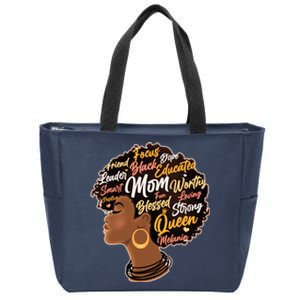 Happy Mother’s Day Mom Queen African American Zip Tote Bag