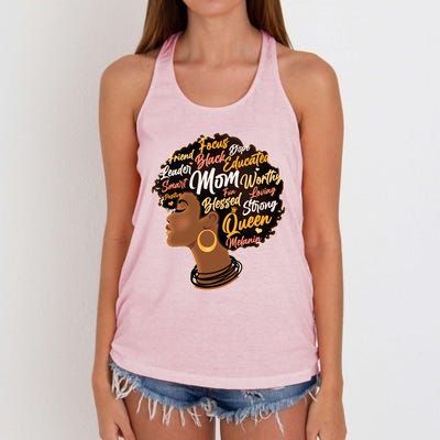 Happy Mother’s Day Mom Queen African American Women's Knotted Racerback Tank