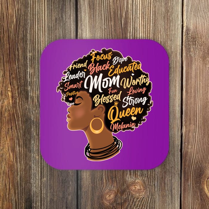 Happy Mother’s Day Mom Queen African American Coaster