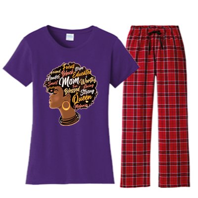 Happy Mother’s Day Mom Queen African American Women's Flannel Pajama Set