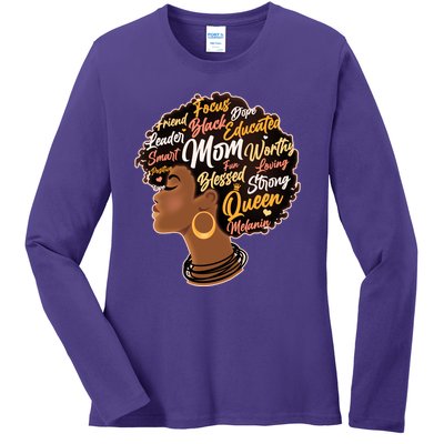 Happy Mother’s Day Mom Queen African American Ladies Long Sleeve Shirt