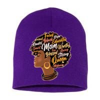 Happy Mother’s Day Mom Queen African American Short Acrylic Beanie