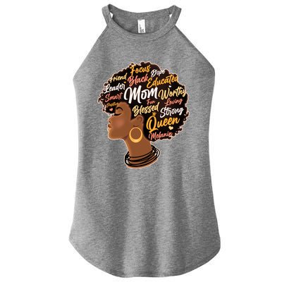 Happy Mother’s Day Mom Queen African American Women's Perfect Tri Rocker Tank