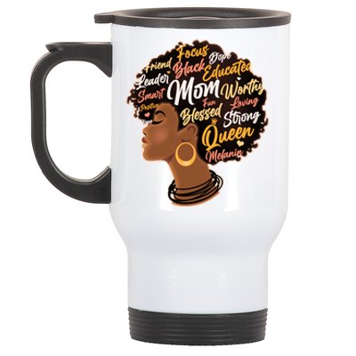 Happy Mother’s Day Mom Queen African American Stainless Steel Travel Mug