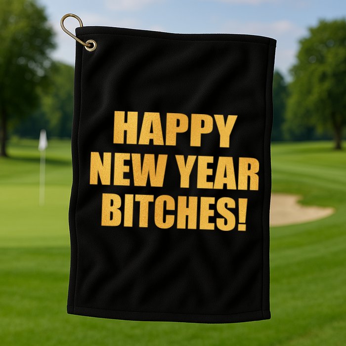 Happy New Year Bitches Golf Towel