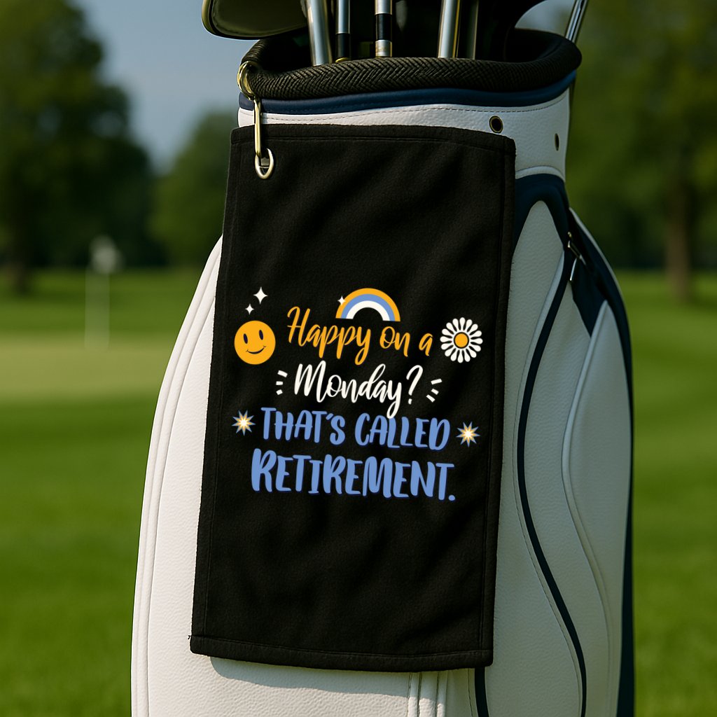 Happy On A Monday That's Called Retirement Golf Towel