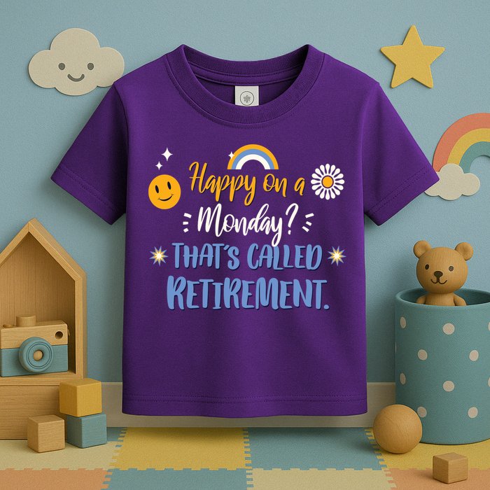 Happy On A Monday That's Called Retirement Toddler T-Shirt