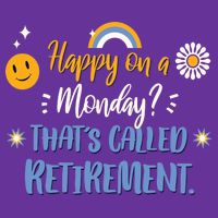 Happy On A Monday That's Called Retirement Short Acrylic Beanie