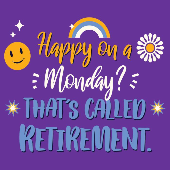 Happy On A Monday That's Called Retirement Short Acrylic Beanie