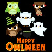 Happy OWLween Halloween Cute Tall T-Shirt