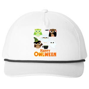 Happy OWLween Halloween Cute Snapback Five-Panel Rope Hat