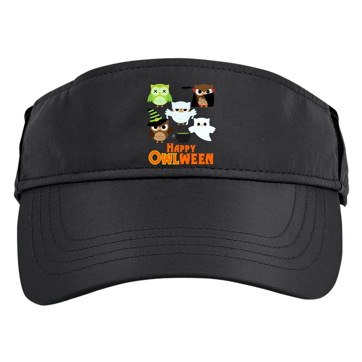 Happy OWLween Halloween Cute Adult Drive Performance Visor