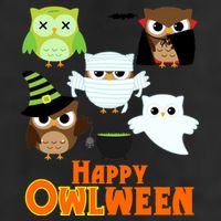 Happy OWLween Halloween Cute Adult Drive Performance Visor