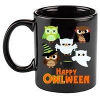 Happy OWLween Halloween Cute 11oz C Handle Ceramic Mug
