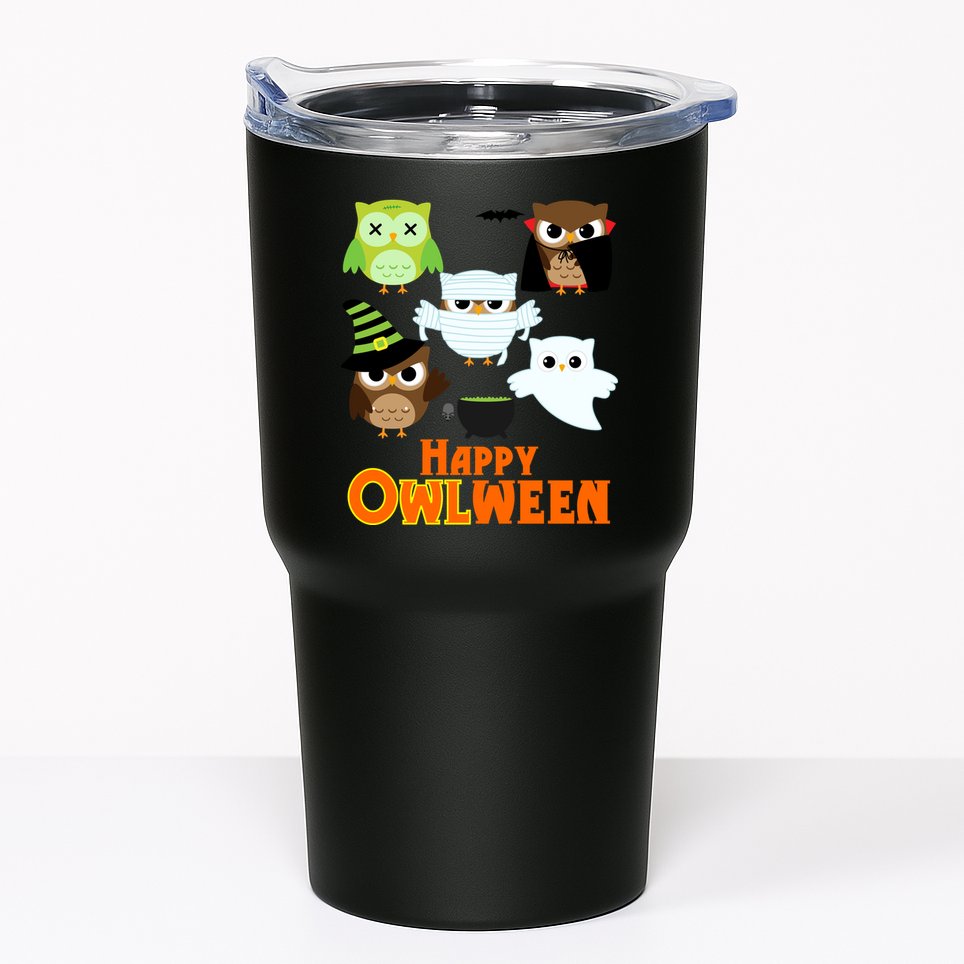 Happy OWLween Halloween Cute Tumbler