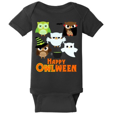 Happy OWLween Halloween Cute Baby Bodysuit