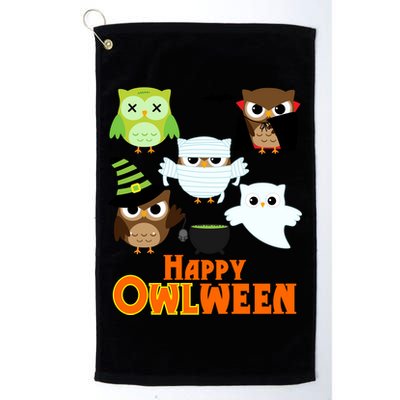 Happy OWLween Halloween Cute Golf Towel