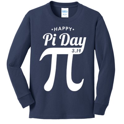 Happy Pi Day 3.14 Kids Long Sleeve Shirt