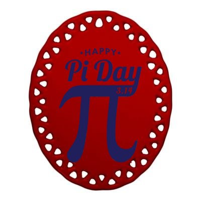 Happy Pi Day 3.14 Ceramic Oval Ornament