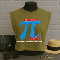 Happy Pi Day Celebrate Your Irrational Side Garment-Dyed Women's Muscle Tee