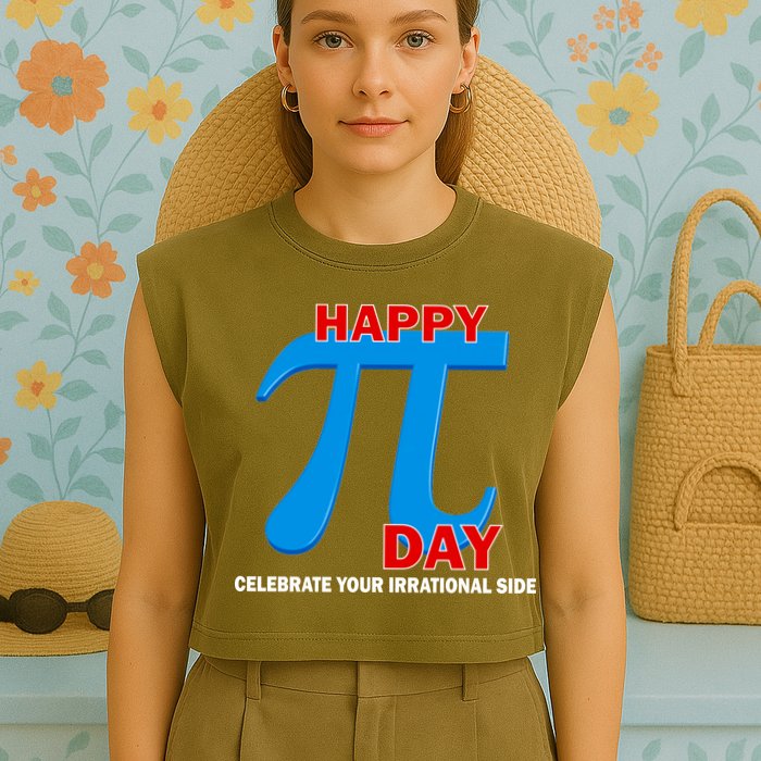 Happy Pi Day Celebrate Your Irrational Side Garment-Dyed Women's Muscle Tee