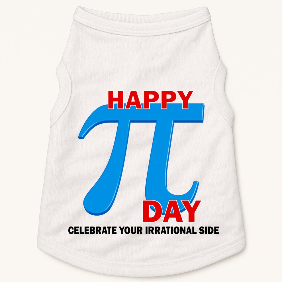 Happy Pi Day Celebrate Your Irrational Side Doggie Tank