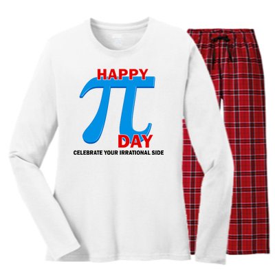 Happy Pi Day Celebrate Your Irrational Side Women's Long Sleeve Flannel Pajama Set 