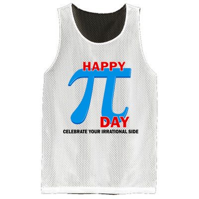 Happy Pi Day Celebrate Your Irrational Side Mesh Reversible Basketball Jersey Tank
