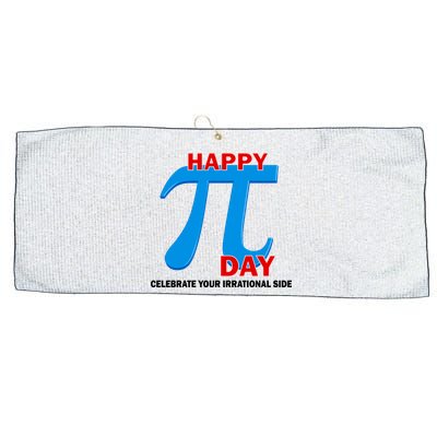 Happy Pi Day Celebrate Your Irrational Side Large Microfiber Waffle Golf Towel